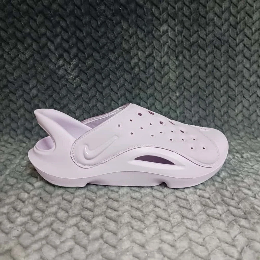 Nike Aqua Swoosh GS little Kids' Sandals Clogs Lavender Purple FV6363 500 Sz 2Y